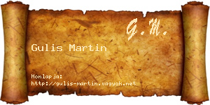 Gulis Martin névjegykártya